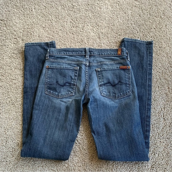 7 For All Mankind Roxanne Slim Straight Jeans Size 27 - Picture 9 of 9